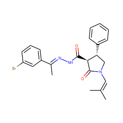 CC(C)=CN1C[C@@H](c2ccccc2)[C@H](C(=O)N/N=C(\C)c2cccc(Br)c2)C1=O ZINC000040872573