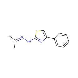 CC(C)=NNc1nc(-c2ccccc2)cs1 ZINC000003896835