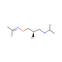 CC(C)=NOC[C@H](O)CNC(C)C ZINC000027708469