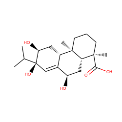 CC(C)[C@@]1(O)C=C2[C@H](O)C[C@H]3[C@](C)(C(=O)O)CCC[C@]3(C)[C@H]2C[C@@H]1O ZINC000095591938