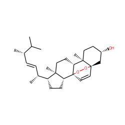 CC(C)[C@@H](C)/C=C/[C@@H](C)[C@H]1CC[C@H]2[C@@]34C=C[C@]5(C[C@@H](O)CC[C@]5(C)[C@H]3CC[C@]12C)OO4 ZINC000038139718