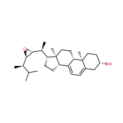 CC(C)[C@@H](C)[C@H]1O[C@@H]1[C@@H](C)[C@H]1CC[C@H]2C3=CC=C4C[C@@H](O)CC[C@]4(C)[C@H]3CC[C@@]21C ZINC001772602642