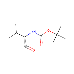 CC(C)[C@@H](C=O)NC(=O)OC(C)(C)C ZINC000011974801