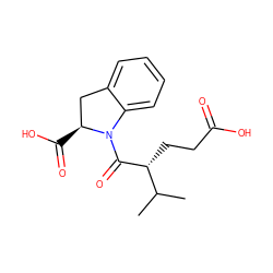 CC(C)[C@@H](CCC(=O)O)C(=O)N1c2ccccc2C[C@@H]1C(=O)O ZINC000028263578