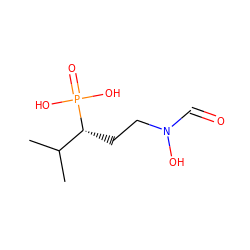 CC(C)[C@@H](CCN(O)C=O)P(=O)(O)O ZINC000013644221