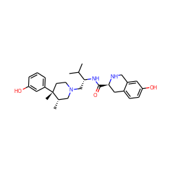 CC(C)[C@@H](CN1CC[C@@](C)(c2cccc(O)c2)[C@@H](C)C1)NC(=O)[C@@H]1Cc2ccc(O)cc2CN1 ZINC000013523909