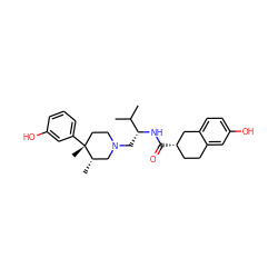 CC(C)[C@@H](CN1CC[C@@](C)(c2cccc(O)c2)[C@@H](C)C1)NC(=O)[C@H]1CCc2cc(O)ccc2C1 ZINC000035833811