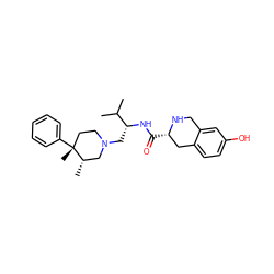 CC(C)[C@@H](CN1CC[C@@](C)(c2ccccc2)[C@@H](C)C1)NC(=O)[C@H]1Cc2ccc(O)cc2CN1 ZINC000473113207