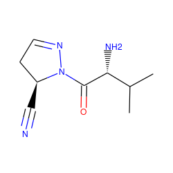 CC(C)[C@@H](N)C(=O)N1N=CC[C@@H]1C#N ZINC000028359258