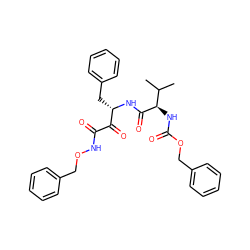 CC(C)[C@@H](NC(=O)OCc1ccccc1)C(=O)N[C@@H](Cc1ccccc1)C(=O)C(=O)NOCc1ccccc1 ZINC000026576797