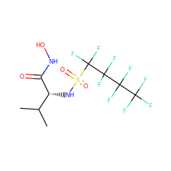 CC(C)[C@@H](NS(=O)(=O)C(F)(F)C(F)(F)C(F)(F)C(F)(F)F)C(=O)NO ZINC000010450342