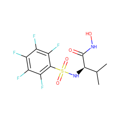 CC(C)[C@@H](NS(=O)(=O)c1c(F)c(F)c(F)c(F)c1F)C(=O)NO ZINC000010450323