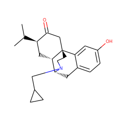 CC(C)[C@@H]1C[C@H]2[C@H]3Cc4ccc(O)cc4[C@@]2(CCN3CC2CC2)CC1=O ZINC000216984795