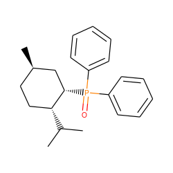 CC(C)[C@@H]1CC[C@@H](C)C[C@@H]1P(=O)(c1ccccc1)c1ccccc1 ZINC000017655310