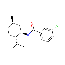 CC(C)[C@@H]1CC[C@@H](C)C[C@H]1NC(=O)c1cccc(Cl)c1 ZINC000049112198