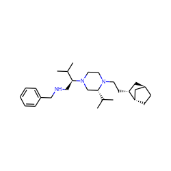 CC(C)[C@@H]1CN([C@@H](CNCc2ccccc2)C(C)C)CCN1CC[C@@H]1C[C@H]2CC[C@H]1C2 ZINC000253679014