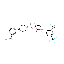 CC(C)[C@]1(C(=O)NCc2cc(C(F)(F)F)cc(C(F)(F)F)c2)CC[C@@H](N2CCC(c3cccc(C(=O)O)c3)CC2)C1 ZINC000029041054