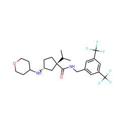 CC(C)[C@]1(C(=O)NCc2cc(C(F)(F)F)cc(C(F)(F)F)c2)CC[C@@H](NC2CCOCC2)C1 ZINC000003949927