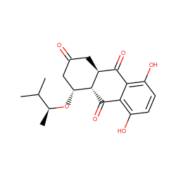 CC(C)[C@H](C)O[C@@H]1CC(=O)C[C@H]2C(=O)c3c(O)ccc(O)c3C(=O)[C@H]12 ZINC000004568284