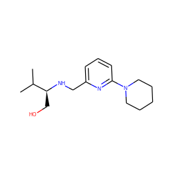 CC(C)[C@H](CO)NCc1cccc(N2CCCCC2)n1 ZINC000204412295