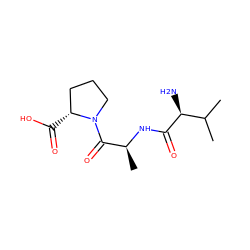 CC(C)[C@H](N)C(=O)N[C@@H](C)C(=O)N1CCC[C@H]1C(=O)O ZINC000036489328