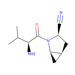 CC(C)[C@H](N)C(=O)N1[C@@H](C#N)C[C@H]2C[C@H]21 ZINC000026579888