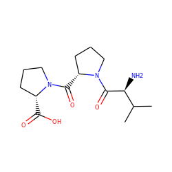 CC(C)[C@H](N)C(=O)N1CCC[C@H]1C(=O)N1CCC[C@H]1C(=O)O ZINC000013646338