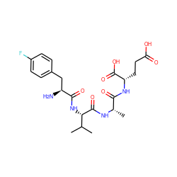 CC(C)[C@H](NC(=O)[C@@H](N)Cc1ccc(F)cc1)C(=O)N[C@@H](C)C(=O)N[C@@H](CCC(=O)O)C(=O)O ZINC000029123537