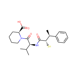 CC(C)[C@H](NC(=O)[C@@H](S)[C@@H](C)c1ccccc1)C(=O)N1CCCC[C@H]1C(=O)O ZINC000013747334