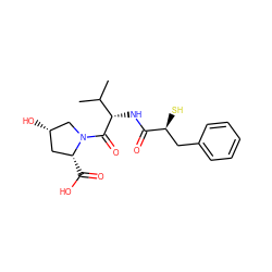 CC(C)[C@H](NC(=O)[C@@H](S)Cc1ccccc1)C(=O)N1C[C@@H](O)C[C@H]1C(=O)O ZINC000013747310