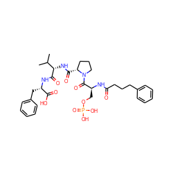 CC(C)[C@H](NC(=O)[C@@H]1CCCN1C(=O)[C@H](COP(=O)(O)O)NC(=O)CCCc1ccccc1)C(=O)N[C@@H](Cc1ccccc1)C(=O)O ZINC000084596841
