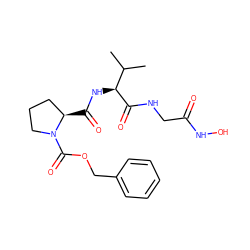 CC(C)[C@H](NC(=O)[C@@H]1CCCN1C(=O)OCc1ccccc1)C(=O)NCC(=O)NO ZINC000026189659