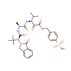 CC(C)[C@H](NC(=O)[C@H](C)NC(=O)[C@@H](N1Cc2ccccc2C1=O)C(C)(C)C)C(=O)C(=O)NCc1ccc(S(N)(=O)=O)cc1 ZINC000204203814