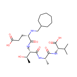 CC(C)[C@H](NC(=O)[C@H](C)NC(=O)[C@@H](NC(=O)[C@H](CCC(=O)O)NCC1CCCCCC1)[C@@H](C)O)C(=O)O ZINC000066112150