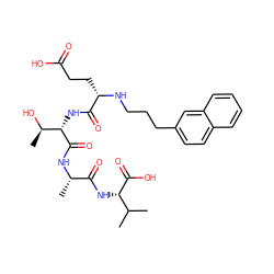CC(C)[C@H](NC(=O)[C@H](C)NC(=O)[C@@H](NC(=O)[C@H](CCC(=O)O)NCCCc1ccc2ccccc2c1)[C@@H](C)O)C(=O)O ZINC000066122805