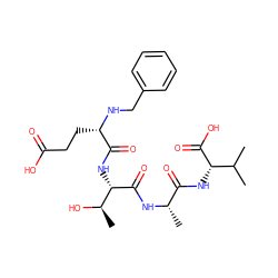 CC(C)[C@H](NC(=O)[C@H](C)NC(=O)[C@@H](NC(=O)[C@H](CCC(=O)O)NCc1ccccc1)[C@@H](C)O)C(=O)O ZINC000045498623