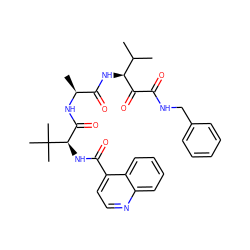 CC(C)[C@H](NC(=O)[C@H](C)NC(=O)[C@@H](NC(=O)c1ccnc2ccccc12)C(C)(C)C)C(=O)C(=O)NCc1ccccc1 ZINC000204202617