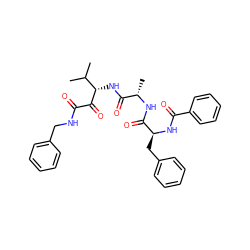 CC(C)[C@H](NC(=O)[C@H](C)NC(=O)[C@H](Cc1ccccc1)NC(=O)c1ccccc1)C(=O)C(=O)NCc1ccccc1 ZINC000204203242