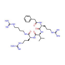 CC(C)[C@H](NC(=O)[C@H](CCCNC(=N)N)NC(=O)Cc1ccccc1)C(=O)N[C@@H](CCCNC(=N)N)C(=O)NCCCCNC(=N)N ZINC000049678744