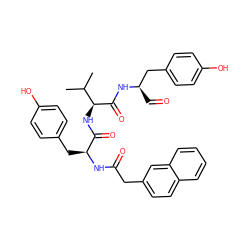 CC(C)[C@H](NC(=O)[C@H](Cc1ccc(O)cc1)NC(=O)Cc1ccc2ccccc2c1)C(=O)N[C@H](C=O)Cc1ccc(O)cc1 ZINC000028331978