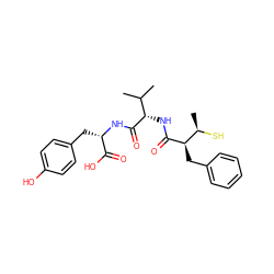 CC(C)[C@H](NC(=O)[C@H](Cc1ccccc1)[C@@H](C)S)C(=O)N[C@@H](Cc1ccc(O)cc1)C(=O)O ZINC000013861186