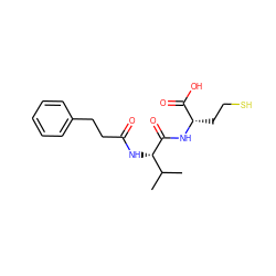 CC(C)[C@H](NC(=O)CCc1ccccc1)C(=O)N[C@@H](CCS)C(=O)O ZINC000013739934