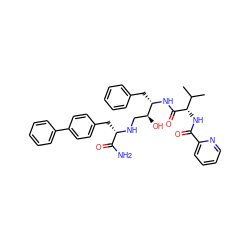 CC(C)[C@H](NC(=O)c1ccccn1)C(=O)N[C@@H](Cc1ccccc1)[C@@H](O)CN[C@@H](Cc1ccc(-c2ccccc2)cc1)C(N)=O ZINC000003979945