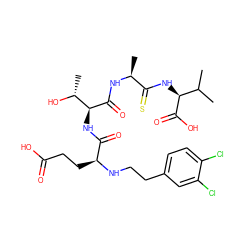 CC(C)[C@H](NC(=S)[C@H](C)NC(=O)[C@@H](NC(=O)[C@H](CCC(=O)O)NCCc1ccc(Cl)c(Cl)c1)[C@@H](C)O)C(=O)O ZINC000066114421