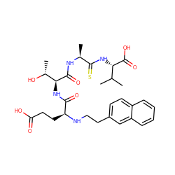 CC(C)[C@H](NC(=S)[C@H](C)NC(=O)[C@@H](NC(=O)[C@H](CCC(=O)O)NCCc1ccc2ccccc2c1)[C@@H](C)O)C(=O)O ZINC000066114418