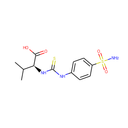 CC(C)[C@H](NC(=S)Nc1ccc(S(N)(=O)=O)cc1)C(=O)O ZINC000013584110