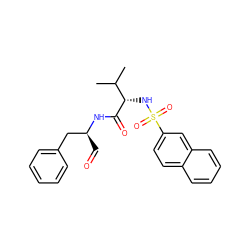 CC(C)[C@H](NS(=O)(=O)c1ccc2ccccc2c1)C(=O)N[C@@H](C=O)Cc1ccccc1 ZINC000027987756