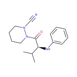 CC(C)[C@H](Nc1ccccc1)C(=O)N1CCCCN1C#N ZINC000040949991