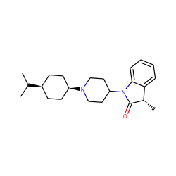 CC(C)[C@H]1CC[C@@H](N2CCC(N3C(=O)[C@@H](C)c4ccccc43)CC2)CC1 ZINC000261172685