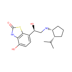 CC(C)[C@H]1CCC[C@H]1NC[C@H](O)c1ccc(O)c2[nH]c(=O)sc12 ZINC000299830720